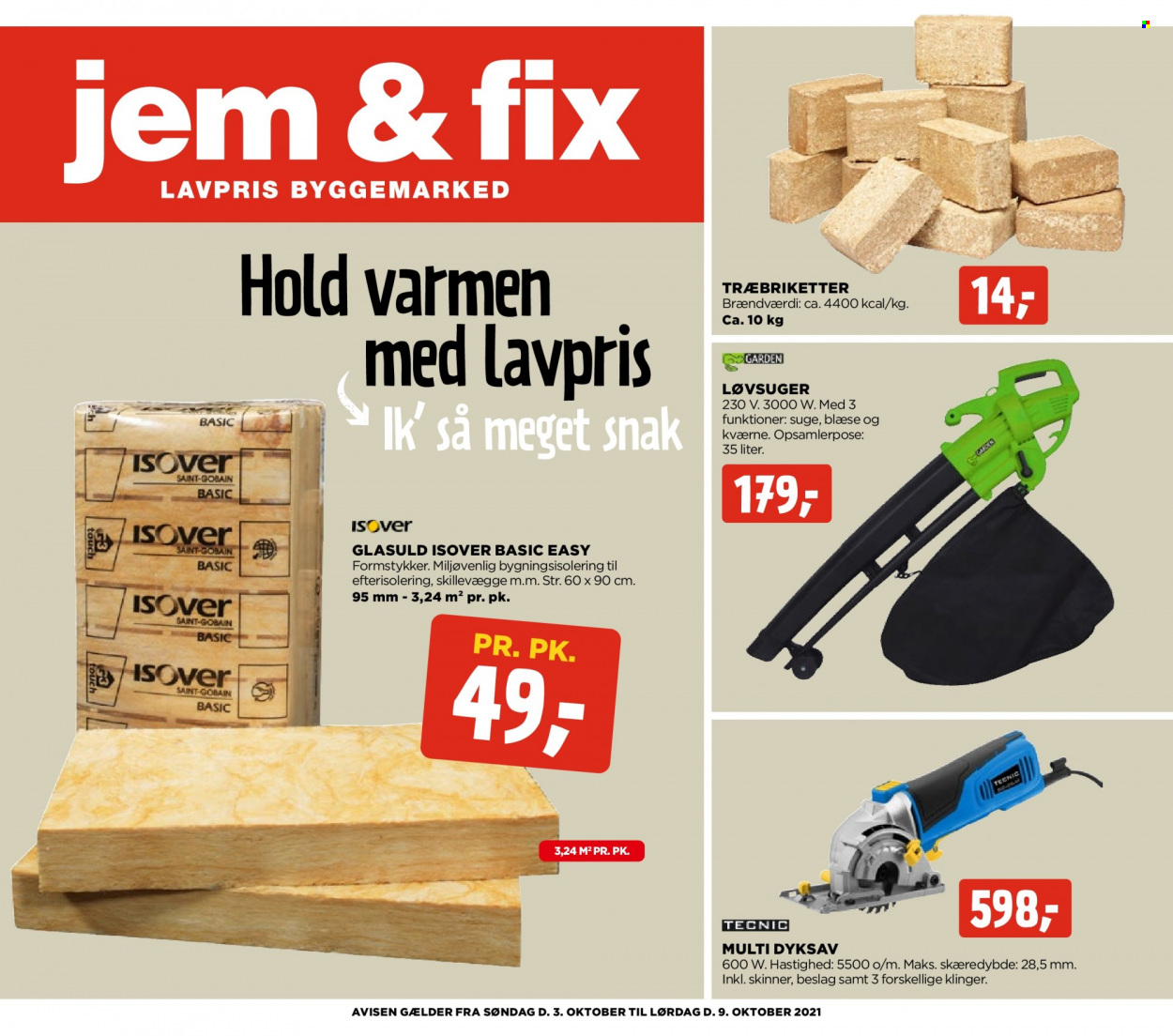 Jem & Fix tilbudsavis  - 03.10.2021 - 09.10.2021. Side 1.