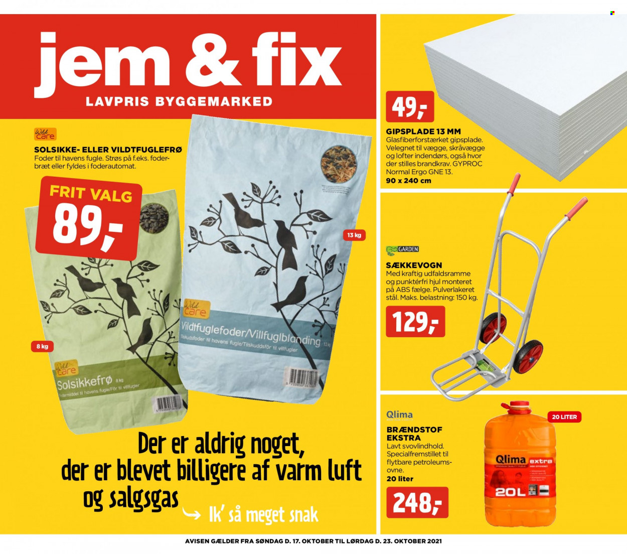 Jem & Fix tilbudsavis  - 17.10.2021 - 23.10.2021. Side 1.