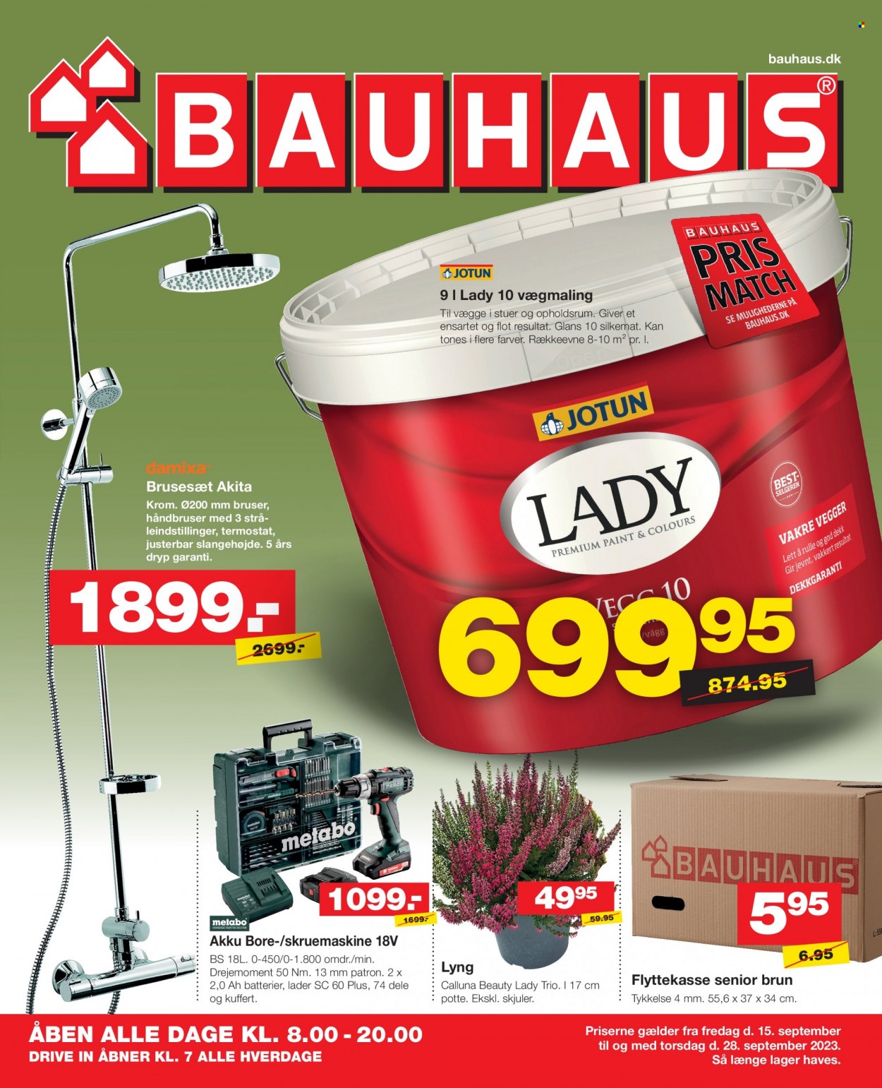 Bauhaus tilbudsavis  - 15.09.2023 - 28.09.2023. Side 1.