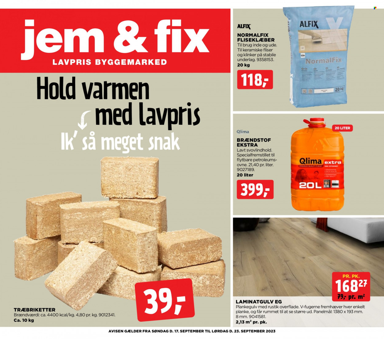 Jem & Fix tilbudsavis  - 17.09.2023 - 23.09.2023. Side 1.