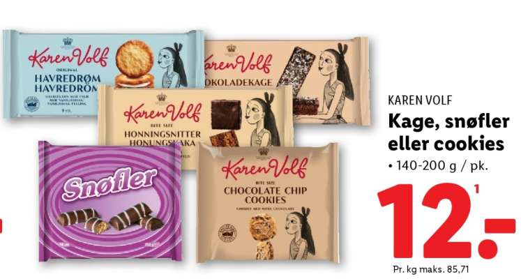 KAREN VOLF Kage, snøfler eller cookies