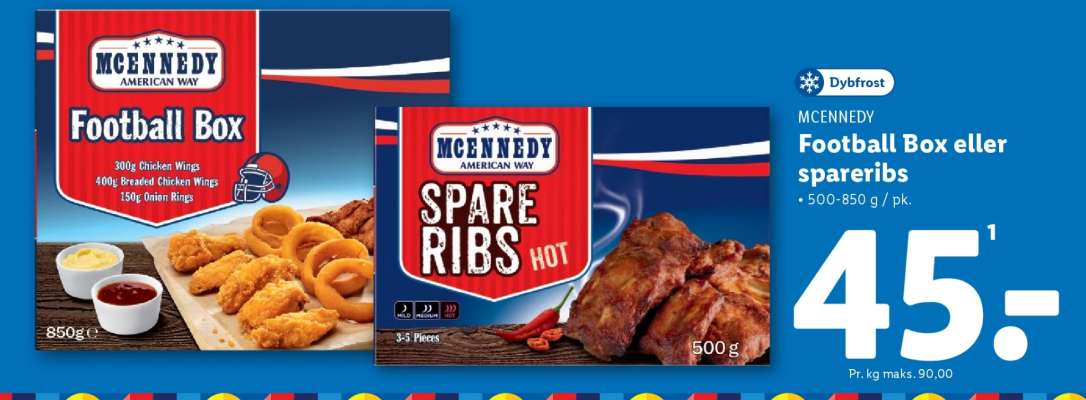 MCENNEDY Football Box eller spareribs