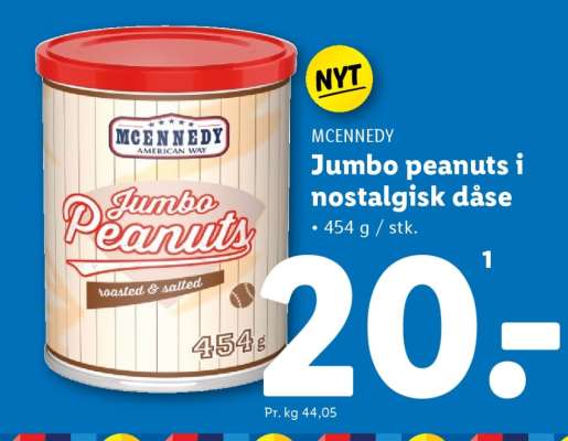 MCENNEDY Jumbo peanuts i nostalgisk dåse