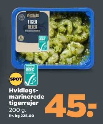Hvidløgs-marinerede tigerrejer