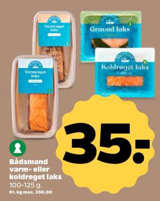 Bådmand varm- eller koldrøget laks