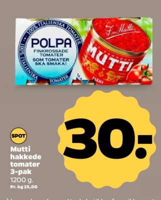 Mutti hakkede tomater 3-pak