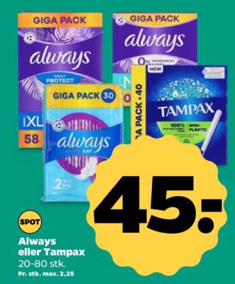 Always eller Tampax
