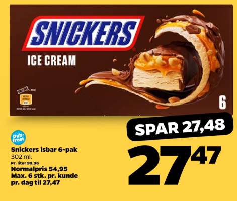 Snickers isbar 6-pak