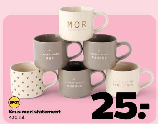 Krus med statement