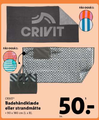 CRIVIT Badehåndklæde eller strandmåtte