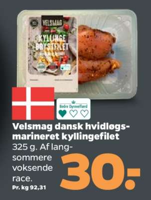 Velsmag dansk hvidløgs-marineret kyllingefilet