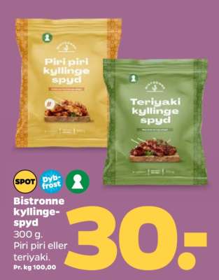 Bistronne kyllingespyd