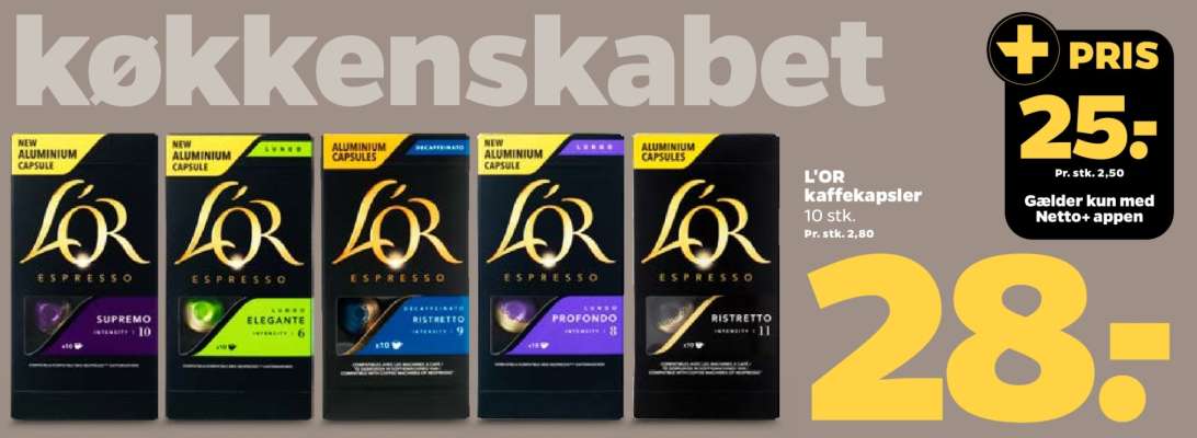 L'OR kaffekapsler