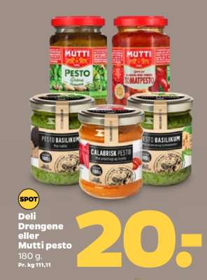 Deli Drengene eller Mutti pesto