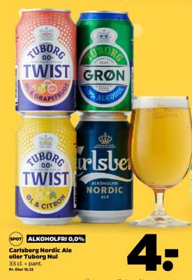 Carlsberg Nordic Ale eller Tuborg Nul