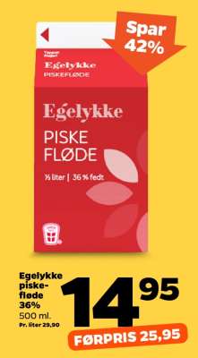Egelykke piskefløde 36%