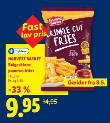 HARVEST BASKET Bølgeskårne pommes frites