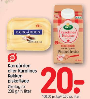 Kærgården eller Karolines Køkken piskefløde