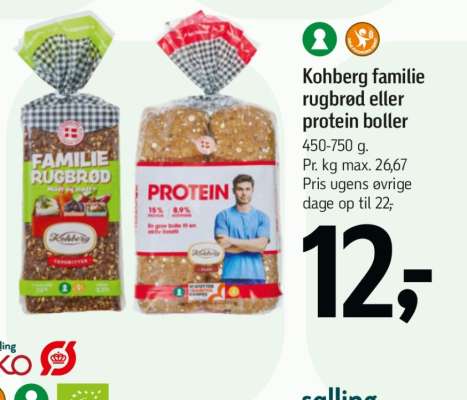 Kohberg familie rugbrød eller protein boller
