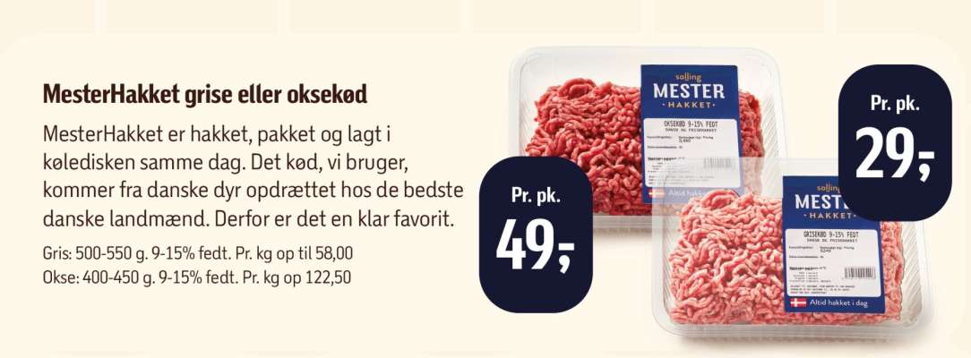 MesterHakket grise eller oksekød
