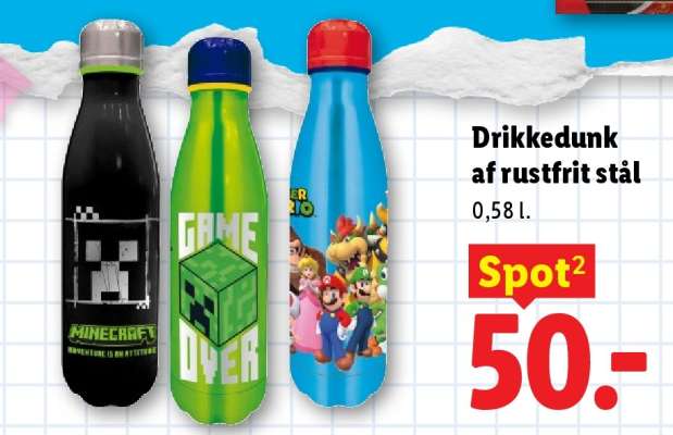 Drikkedunk af rustfrit stål