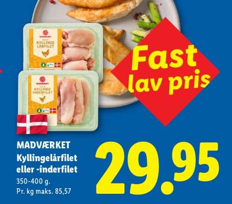 MADVÆRKET Kyllingelårfilet eller -inderfilet