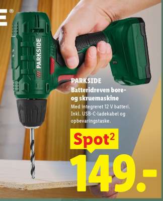 PARKSIDE Batteridreven bore- og skruemaskine