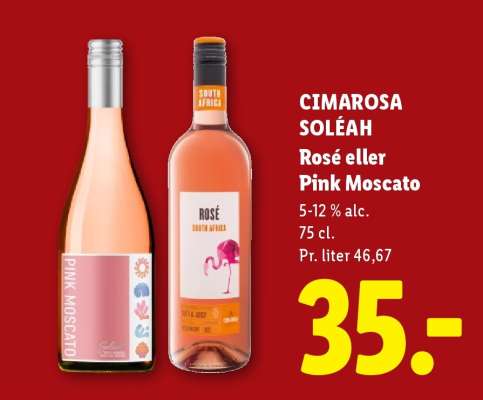 CIMAROSA SOLÉAH Rosé eller Pink Moscato