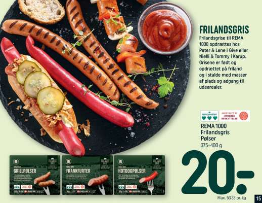 REMA 1000 Frilandsgris Pølser