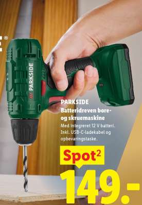 PARKSIDE Batteridreven bore- og skruemaskine