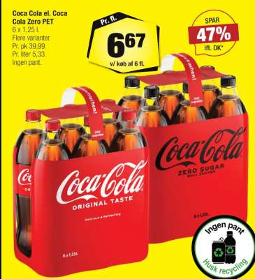 Coca Cola el. Coca Cola Zero PET