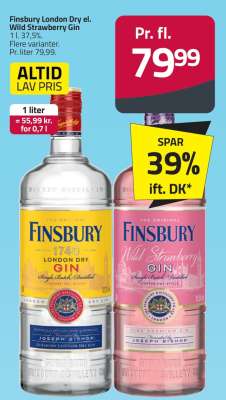 Finsbury London Dry el. Wild Strawberry Gin