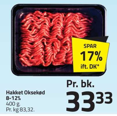 HAKKET OKSEKØD