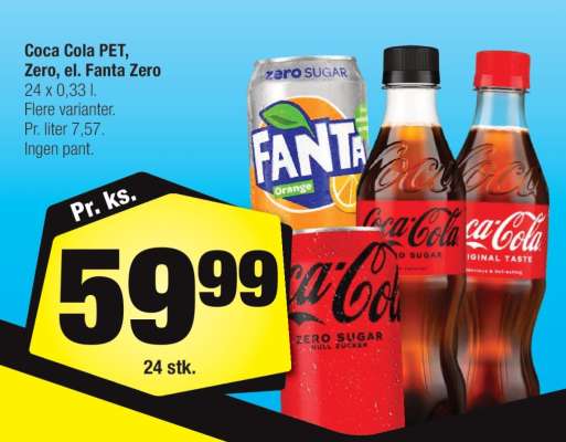 Coca Cola PET, Zero el. Fanta Zero