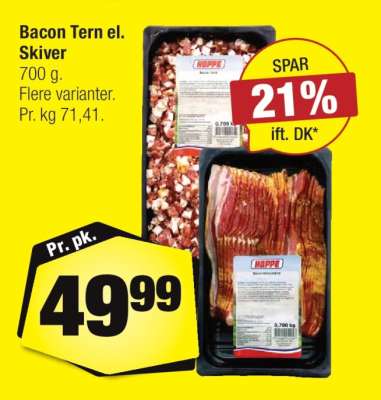 Bacon Tern el. Skiver