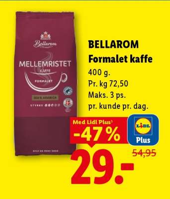 Bellarom Formalet kaffe