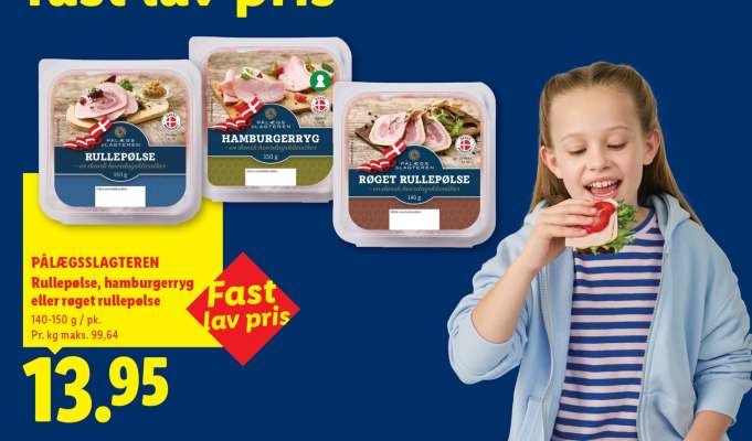 PÅLÆGSSLAGTEREN Rullepølse, hamburgerryg eller røget rullepølse