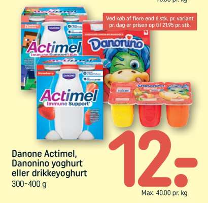 Danone Actimel, Danonino yoghurt eller drikkeyoghurt