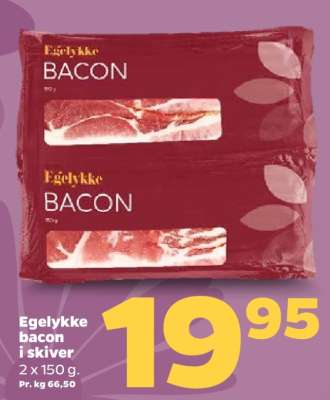 Egelykke bacon i skiver