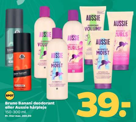 Bruno Banani deodorant eller Aussie hårpleje