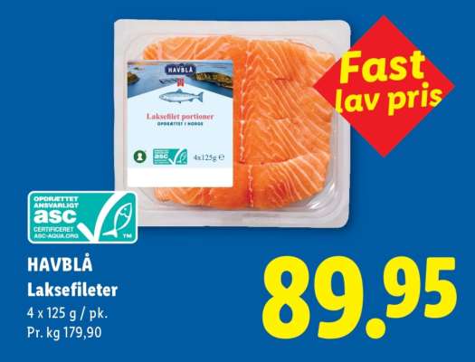 HAVBLÅ Laksefileter