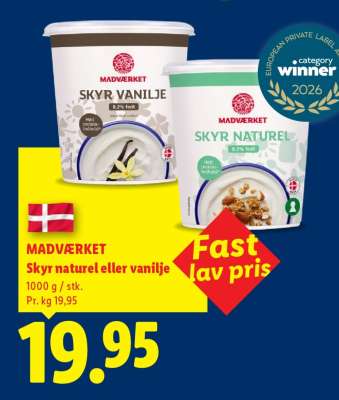 MADVÆRKET Skyr naturel eller vanilje