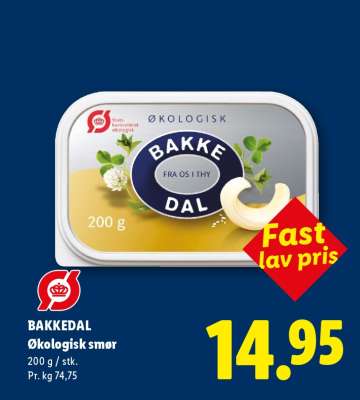 BAKKEDAL Økologisk smør