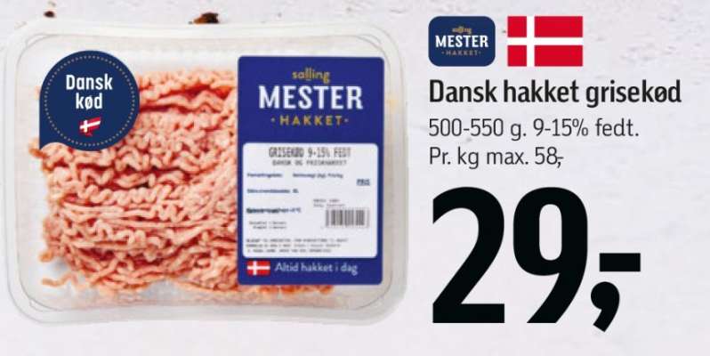 Dansk hakket grisekød
