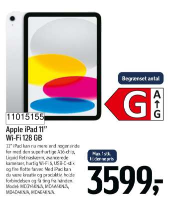 Apple iPad 11” Wi-Fi 128 GB