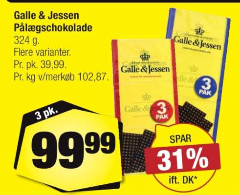 Galle & Jessen pålægschokolade