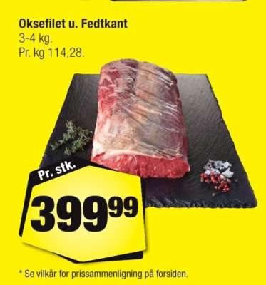 Oksefilet u. Fedtkant