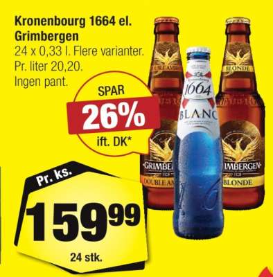 Kronenbourg 1664 el. Grimbergen