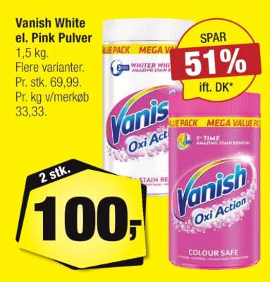 Vanish White el. Pink Pulver