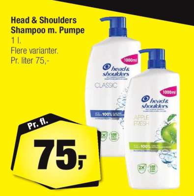 Head & Shoulders Shampoo m. Pumpe